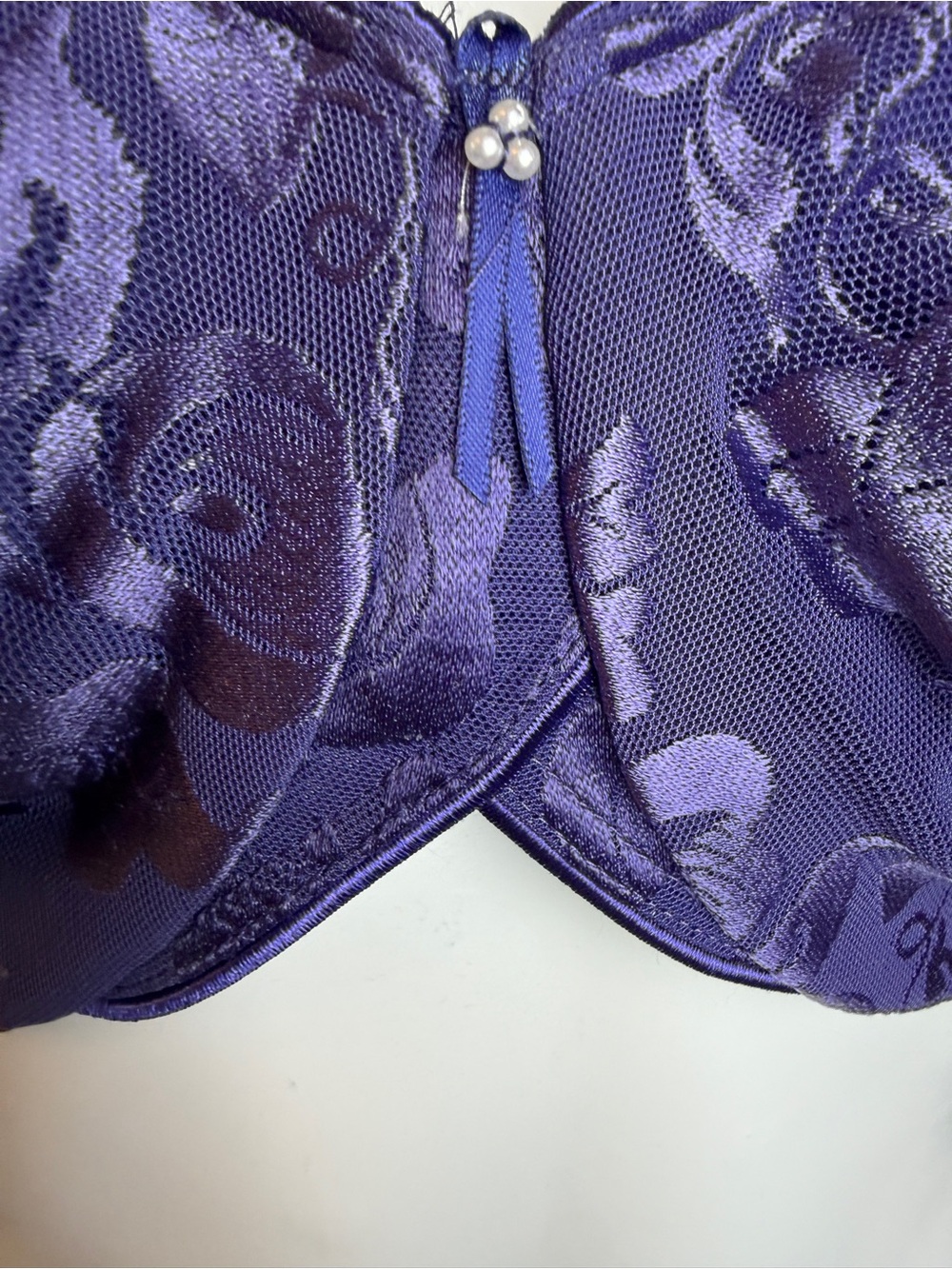 Wacoal Purple Floral Jacquard Underwire  Size 40D NWT - Picture 4 of 12